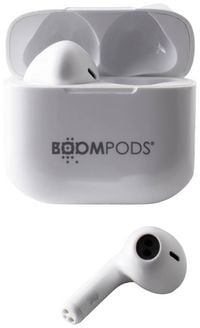 Produktbild: Boompods Bassline Compact In Ear Kopfh&ouml;rer Bluetooth&reg; Wei&szlig; Headset, Klang-Personalisierung, Lautst&auml;rkeregelung, Schwei&szlig;resistent, Touch-Steuer