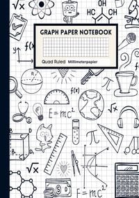 Produktbild: Mathematik Notizbuch Graphisches Papier Notizbuch Notizbuch aus Millimeterpapier - 1/2 Zoll gro&szlig;e Quadrate
