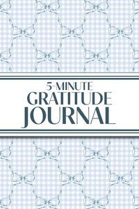 Produktbild: 5-Minute Gratitude Journal (Blue Bows & Gingham)