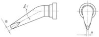 Produktbild: Weller LT-HX L&ouml;tspitze Mei&szlig;elform, gebogen Spitzen-Gr&ouml;&szlig;e 0.8mm Inhalt 1St.
