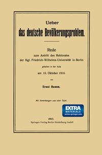 Produktbild: Ueber das deutsche Bev&ouml;lkerungsproblem