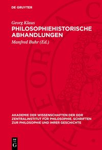 Produktbild: Philosophiehistorische Abhandlungen