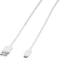 Produktbild: Vivanco USB-Kabel USB 2.0 USB-A Stecker, USB-Micro-B Stecker 1.00m Weiß 39451