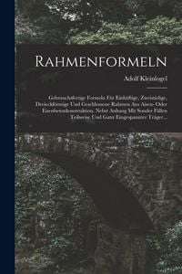 Produktbild: Rahmenformeln