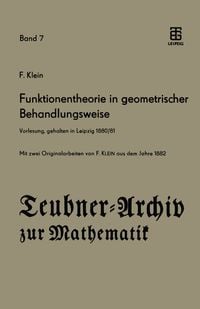 Produktbild: Funktionentheorie in geometrischer Behandlungsweise