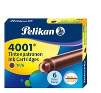 Produktbild: Pelikan Tintenpatronen 4001&reg; 6er Set Standard Tintenpatronen, braun