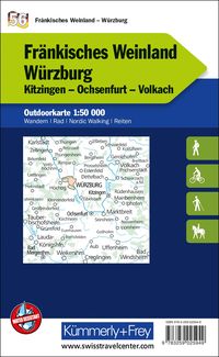 Fränkisches Weinland - Würzburg Nr. 56 Outdoorkarte Deutschland 1:50 000