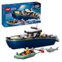Produktbild: LEGO City Verfolgungsjagd im Polizeiboot, Spielset mit Schnellboot 60456