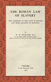 Produktbild: The Roman Law of Slavery