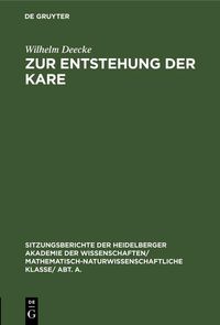 Produktbild: Zur Entstehung der Kare
