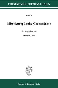Produktbild: Mitteleurop&auml;ische Grenzr&auml;ume.