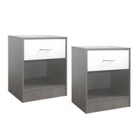 Produktbild: HTI-Living Nachttisch 2er Set Thekla 4050 Beton Wei&szlig; Nachttisch 2er Set Thekla 4050 Beton Wei&szlig;