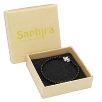 Produktbild: Achat schwarz Schutzengel Edelsteinarmband