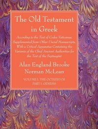 Produktbild: The Old Testament in Greek, Volume I The Octateuch, Part I Genesis