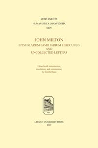 Produktbild: John Milton, Epistolarum Familiarium Liber Unus and Uncollected Letters
