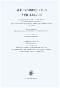 Produktbild: Althochdeutsches Wörterbuch / Band V: K-L, 15. Lieferung (liutbaga bis loskin)