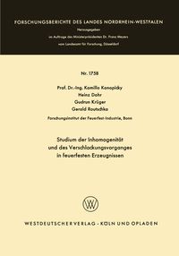 Produktbild: Studium der Inhomogenit&auml;t und des Verschlackungsvorganges in feuerfesten Erzeugnissen