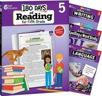 Produktbild: 180 Days(tm) Reading 2nd Ed, Writing, Spelling, & Language Grade 5: 4-Book Set