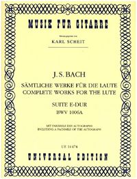 Produktbild: Bach, J: S&auml;mtliche Werke f&uuml;r die Laute - Suite E-Dur BWV 100