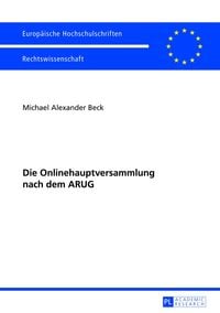 Produktbild: Die Onlinehauptversammlung nach dem ARUG