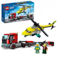 LEGO City 60343 Hubschrauber Transporter Spielzeug mit LKW, ab 5 Jahren 