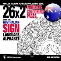 Produktbild: 26x2 Intricate Colouring Pages with the Australian Sign Language Alphabet
