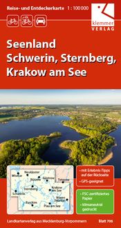 Produktbild: Reise- und Entdeckerkarte Seenland Schwerin, Sternberg, Krakow am See