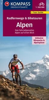 Bild vom Artikel KOMPASS Radfernwegekarte Radfernwege & Biketouren Alpen - Übersichtskarte 1:500.000 vom Autor 
