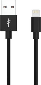 Produktbild: Ansmann USB-Kabel USB-A Stecker, Apple Lightning Stecker 1.20 m Schwarz Aluminium-Stecker, TPE-Mantel, beidseitig verwendbarer Stecker 1700-0078