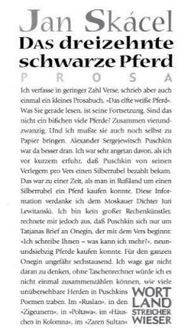Produktbild: Sk&aacute;cel J: Das dreizehnte schwarze Pferd - Wortlandstreicher
