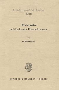 Produktbild: Werbepolitik multinationaler Unternehmungen.