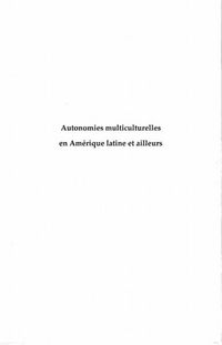 Produktbild: Autonomies multiculturelles enamerique