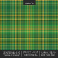 Produktbild: St. Patrick's Day Plaid Scrapbook Paper Pad 8x8 Scrapbooking Kit for Cardmaking Gifts, DIY Crafts, Printmaking, Papercrafts, Green Decorative Pattern