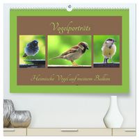 Produktbild: Vogelportr&auml;ts - Heimische V&ouml;gel auf meinem Balkon (hochwertiger Premium Wandkalender 2026 DIN A2 quer), Kunstdruck in Hochglanz