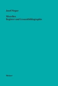 Produktbild: Miszellen. Register und Gesamtbibliographie