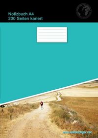 Produktbild: Notizbuch A4 200 Seiten kariert (Softcover Petrol)
