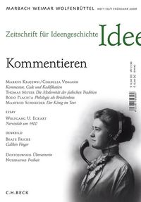 Bild vom Artikel Zeitschrift für Ideengeschichte Heft III/1 Frühjahr 2009: vom Autor Ulrich Raulff