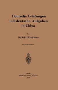 Produktbild: Deutsche Leistungen und deutsche Aufgaben in China