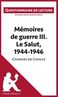Produktbild: M&eacute;moires de guerre III. Le Salut, 1944-1946 de Charles de Gaulle
