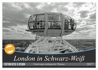 Produktbild: London in Schwarz-Wei&szlig; (Wandkalender 2027 DIN A3 quer), CALVENDO Monatskalender