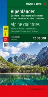 Produktbild: Freytag & berndt Stra&szlig;enkarte Alpenl&auml;nder, &Ouml;sterreich - Deutschland - Schweiz - Frankreich - Italien - Slowenien 1:500.000