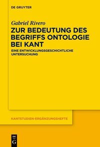 Produktbild: Zur Bedeutung des Begriffs Ontologie bei Kant