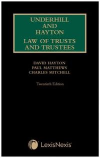 Produktbild: Underhill and Hayton Law of Trusts and Trustees