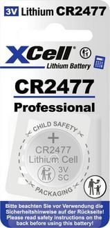 Produktbild: XCell Knopfzelle CR2477 3V 1 St. 950 Lithium