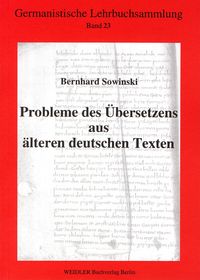 Produktbild: Probleme des &Uuml;bersetzens aus &auml;lteren deutschen Texten