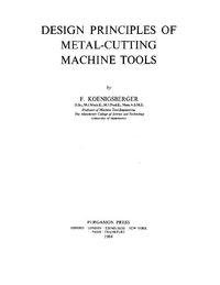 Produktbild: Design Principles of Metal-Cutting Machine Tools