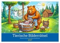 Produktbild: Tierische Bilderr&auml;tsel - Mitmach-Kalender f&uuml;r kleine Kombinierer (Wandkalender 2027 DIN A2 quer), CALVENDO Monatskalender