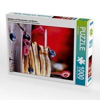 Produktbild: CALVENDO Puzzle Stillleben mit Pfannkuchen und Beeren | 1000 Teile Lege-Gr&ouml;&szlig;e 64x48cm Foto-Puzzle f&uuml;r gl&uuml;ckliche Stunden