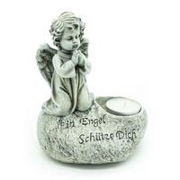 Produktbild: HTI-Living Trauerengel mit Kerzenhalter, Polyresin, grau LBH