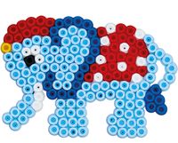 Hama 2067 - Dose mit Perlen und Stiftplatten Dino, Midi, 15000 Stück